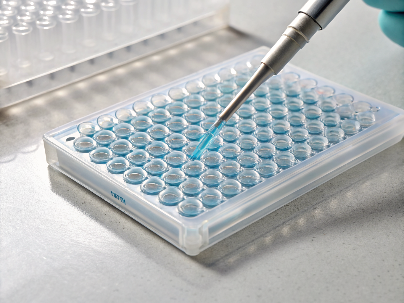 Enzymatic assay preparation in microplate