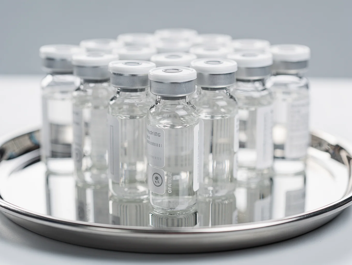 Cryogenic reagent vials in storage tray