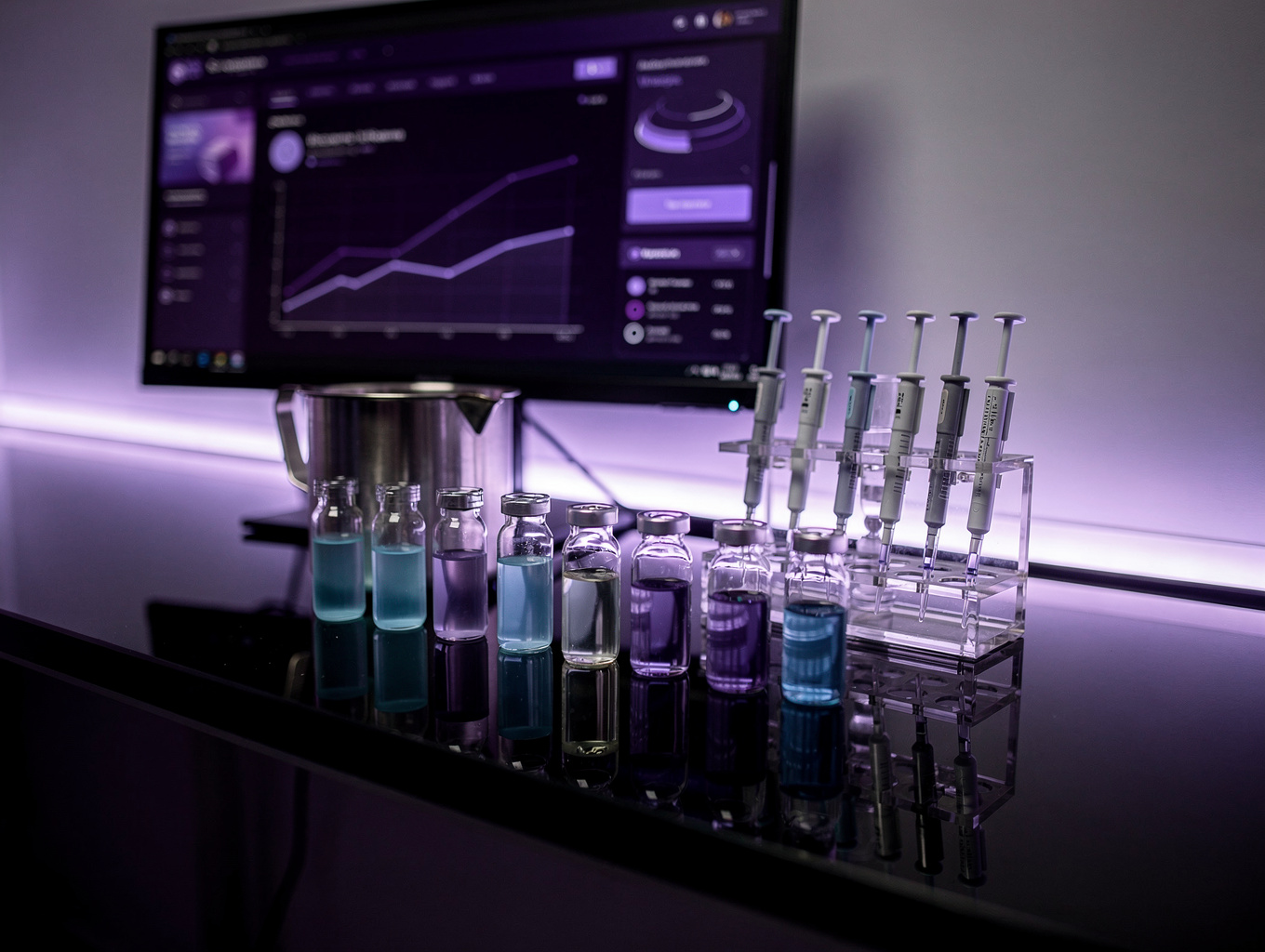 Laboratory reagent vials and life science equipment